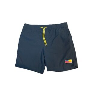 Five Four Swim Trunks Mens 31 Navy Blue Excellent Ripstop Drawstring Shorts